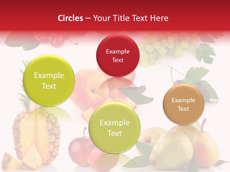 Peach Juicy Isolated PowerPoint Template