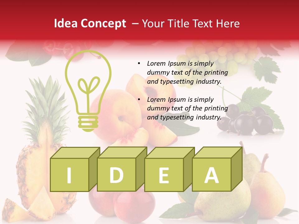 Peach Juicy Isolated PowerPoint Template