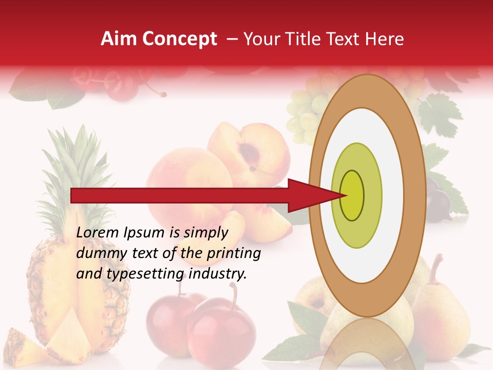 Peach Juicy Isolated PowerPoint Template