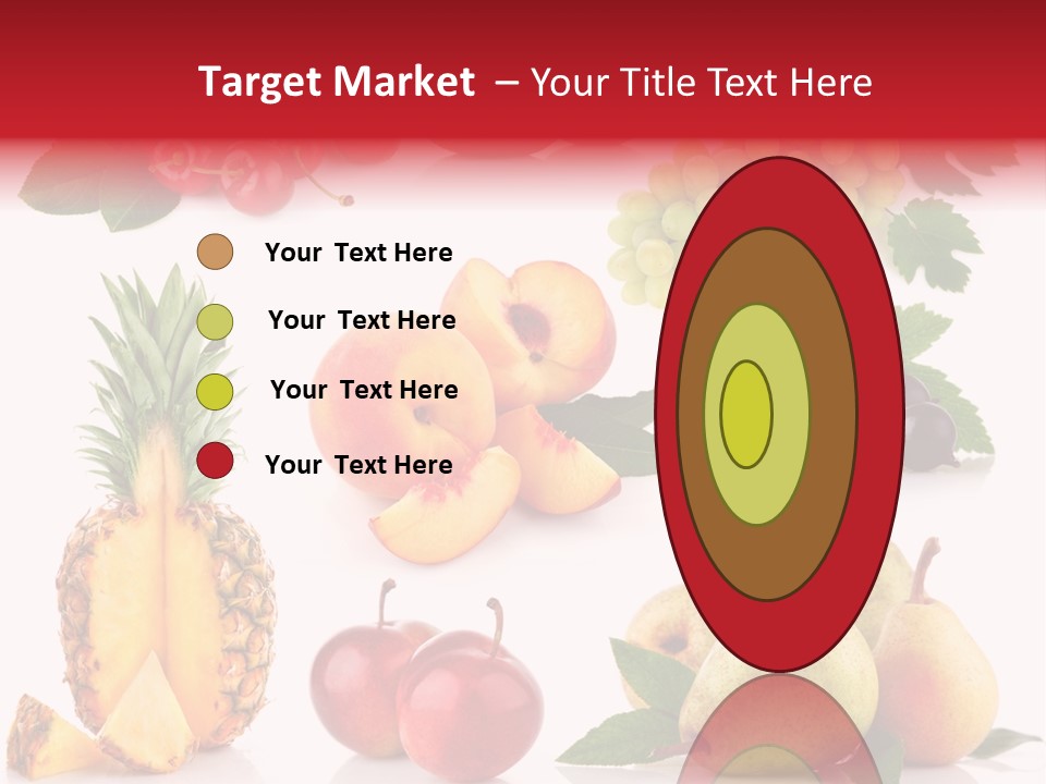 Peach Juicy Isolated PowerPoint Template