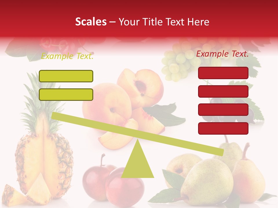 Peach Juicy Isolated PowerPoint Template