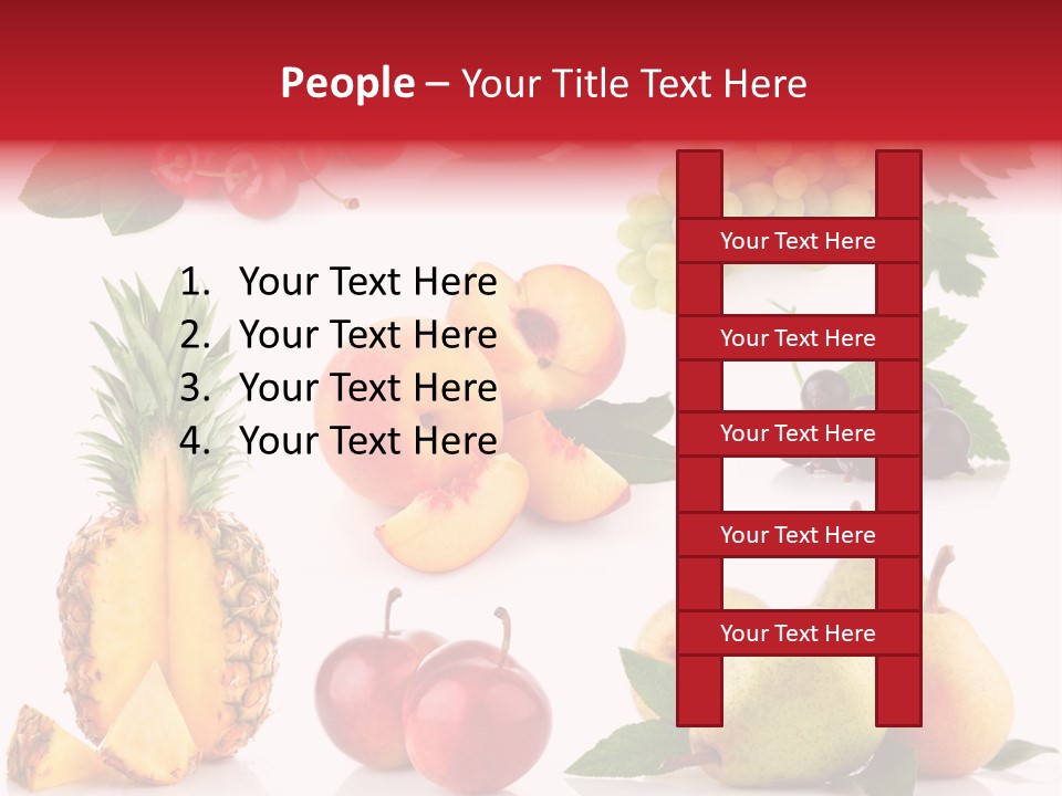 Peach Juicy Isolated PowerPoint Template