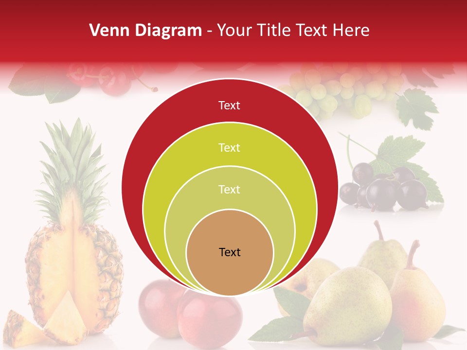 Peach Juicy Isolated PowerPoint Template