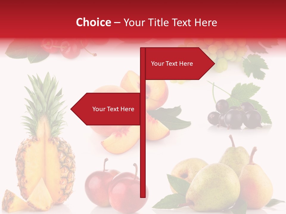 Peach Juicy Isolated PowerPoint Template