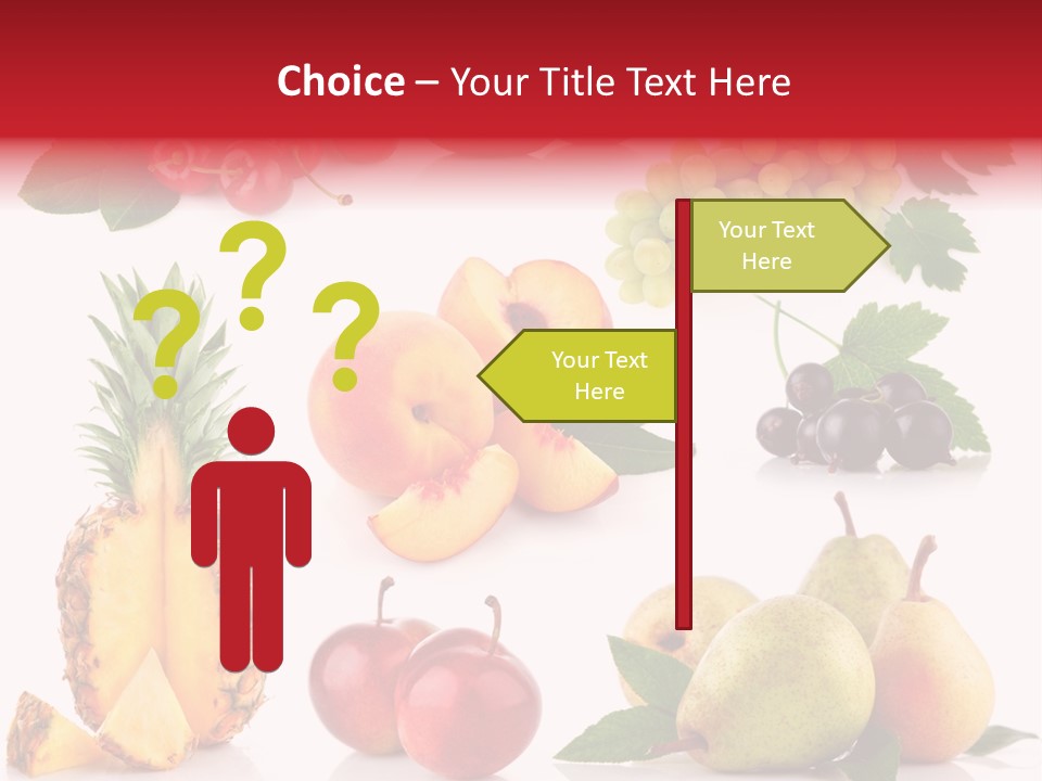 Peach Juicy Isolated PowerPoint Template