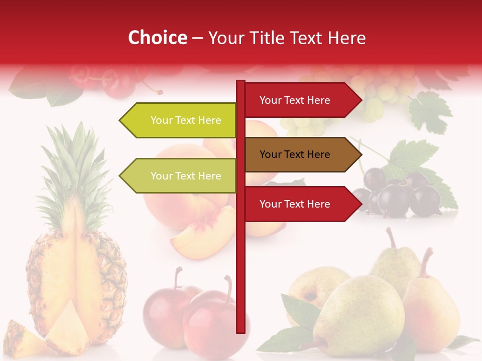 Peach Juicy Isolated PowerPoint Template