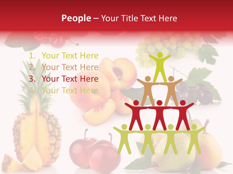 Peach Juicy Isolated PowerPoint Template