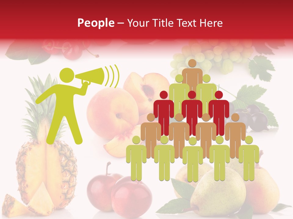 Peach Juicy Isolated PowerPoint Template