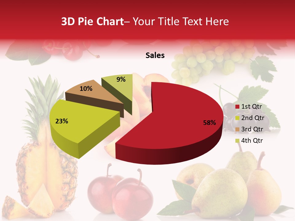 Peach Juicy Isolated PowerPoint Template