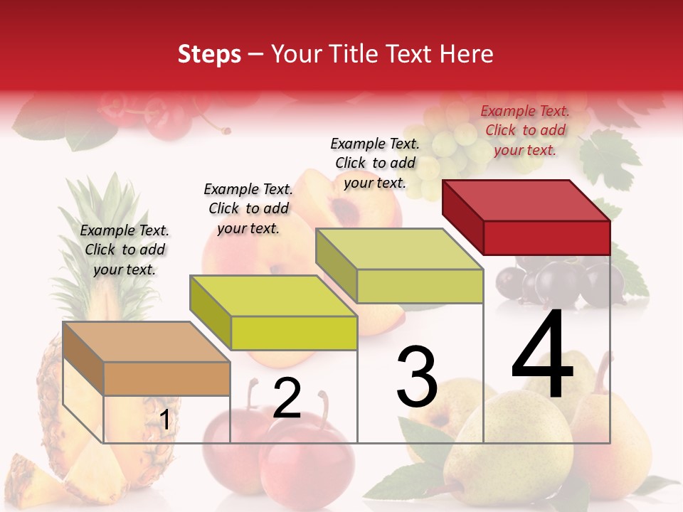 Peach Juicy Isolated PowerPoint Template