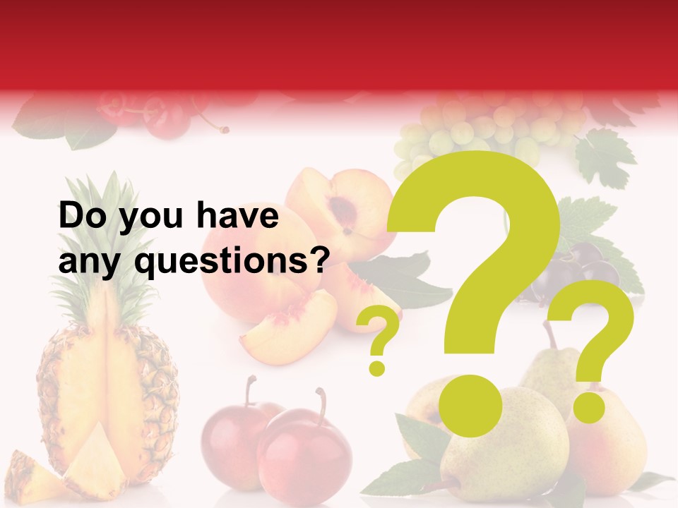 Peach Juicy Isolated PowerPoint Template