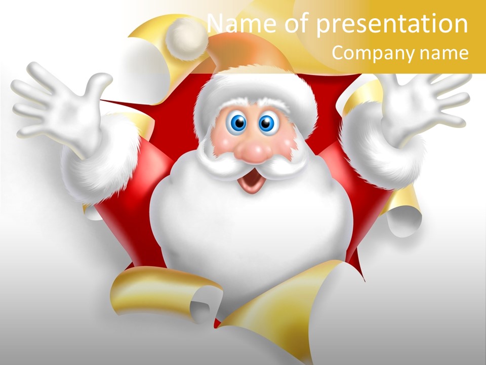 Gold Rip Hat PowerPoint Template