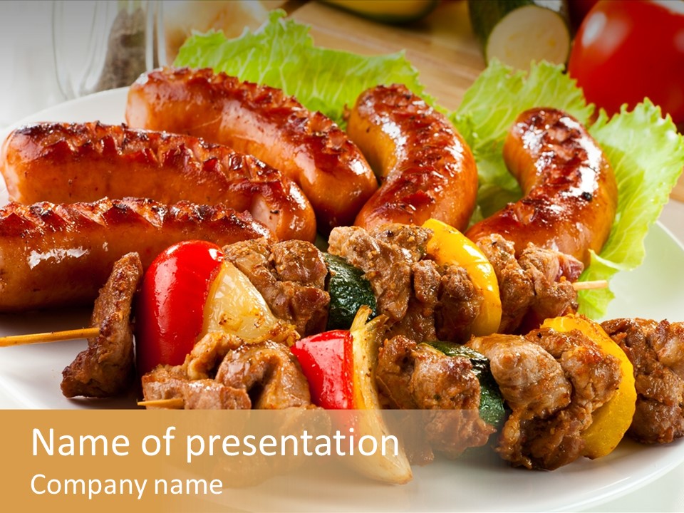 Meat Pork Fast PowerPoint Template