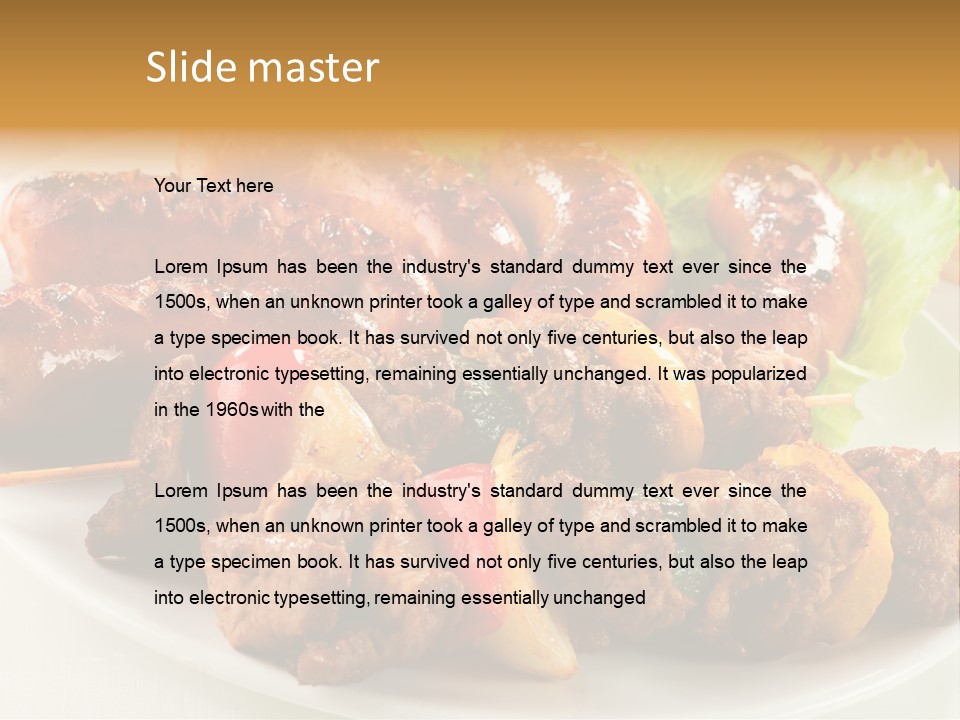 Meat Pork Fast PowerPoint Template