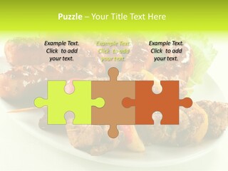 Stick Grill Chicken PowerPoint Template
