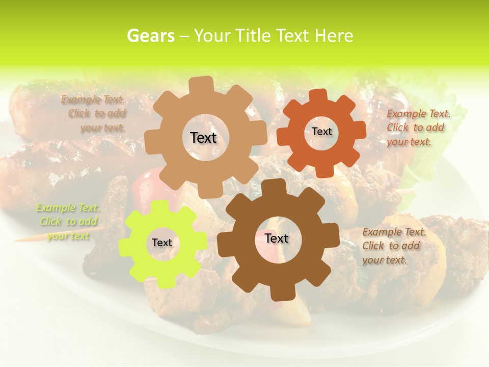 Stick Grill Chicken PowerPoint Template