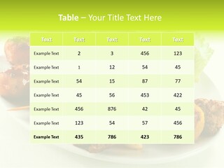 Stick Grill Chicken PowerPoint Template