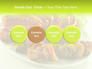 Stick Grill Chicken PowerPoint Template