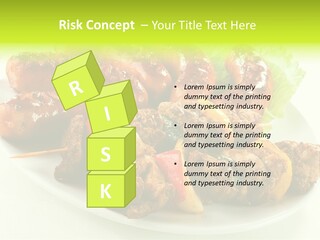 Stick Grill Chicken PowerPoint Template