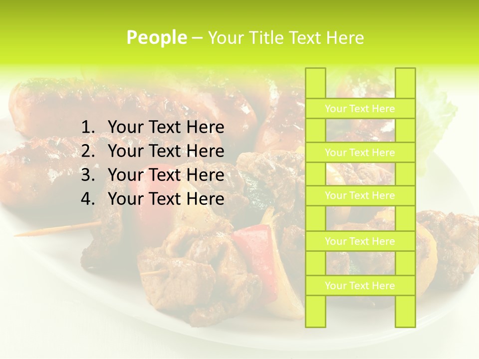 Stick Grill Chicken PowerPoint Template