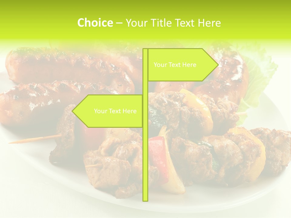 Stick Grill Chicken PowerPoint Template