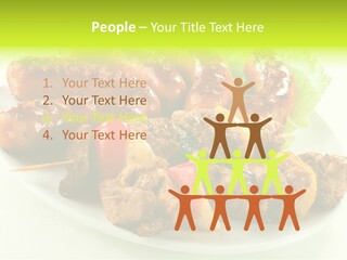 Stick Grill Chicken PowerPoint Template