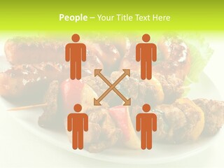 Stick Grill Chicken PowerPoint Template