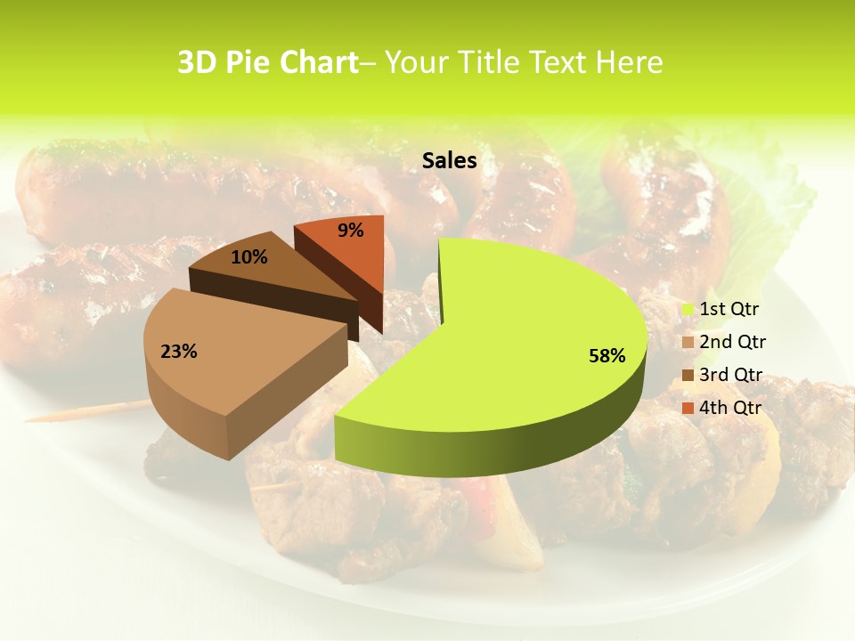 Stick Grill Chicken PowerPoint Template