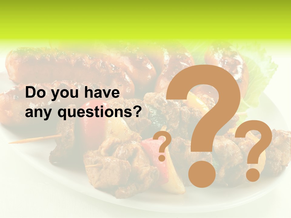 Stick Grill Chicken PowerPoint Template