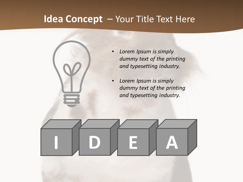 Animal Cut Out Furry PowerPoint Template