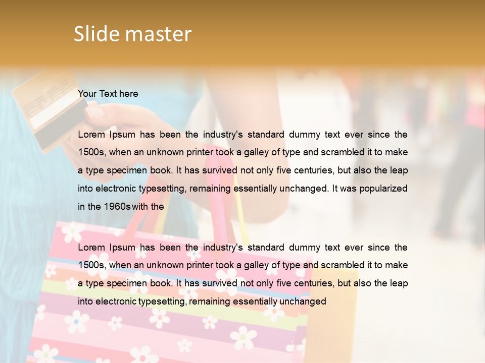 Mall Foreground Money PowerPoint Template