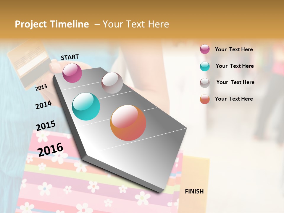 Mall Foreground Money PowerPoint Template