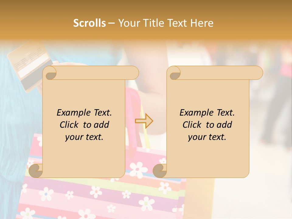 Mall Foreground Money PowerPoint Template