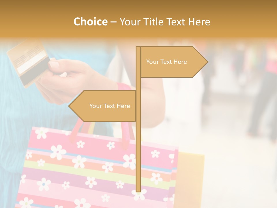 Mall Foreground Money PowerPoint Template