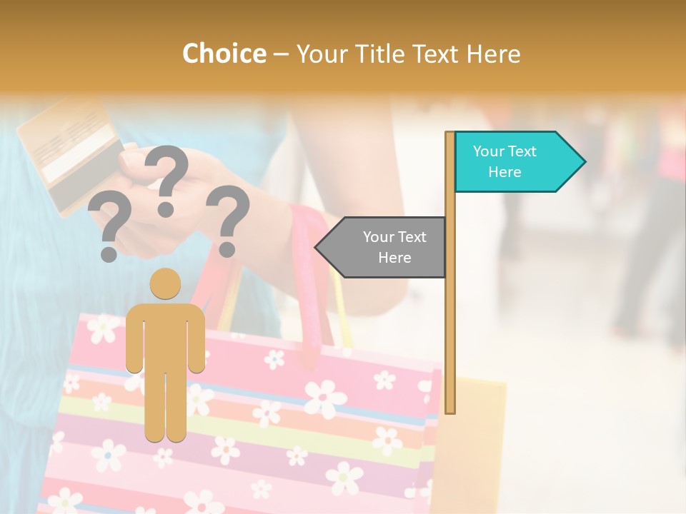 Mall Foreground Money PowerPoint Template