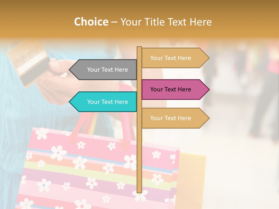 Mall Foreground Money PowerPoint Template