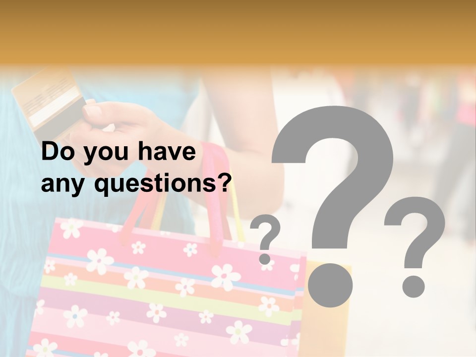 Mall Foreground Money PowerPoint Template