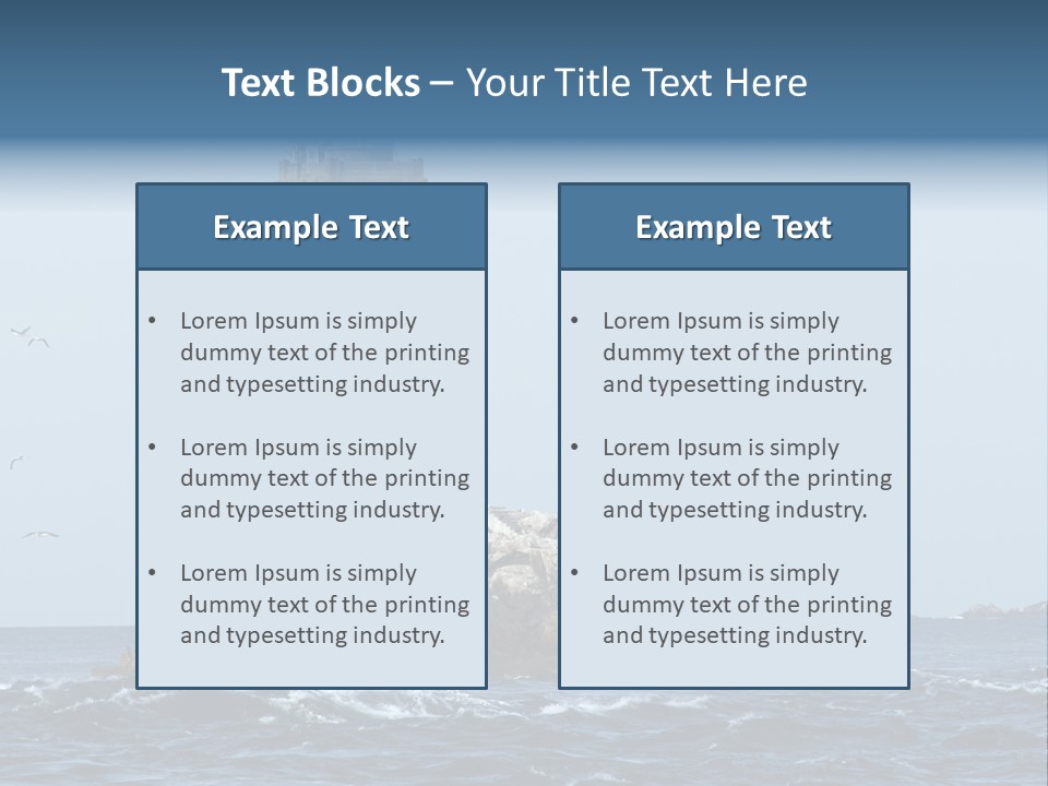 Island Rocky Tower PowerPoint Template