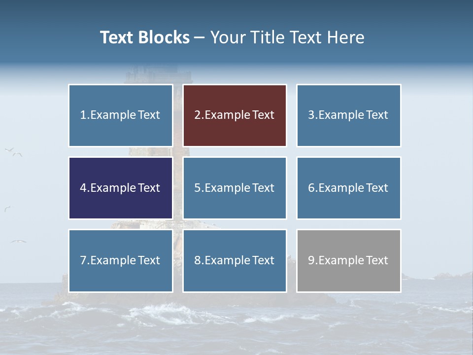 Island Rocky Tower PowerPoint Template