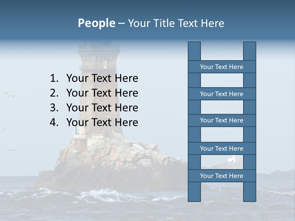 Island Rocky Tower PowerPoint Template