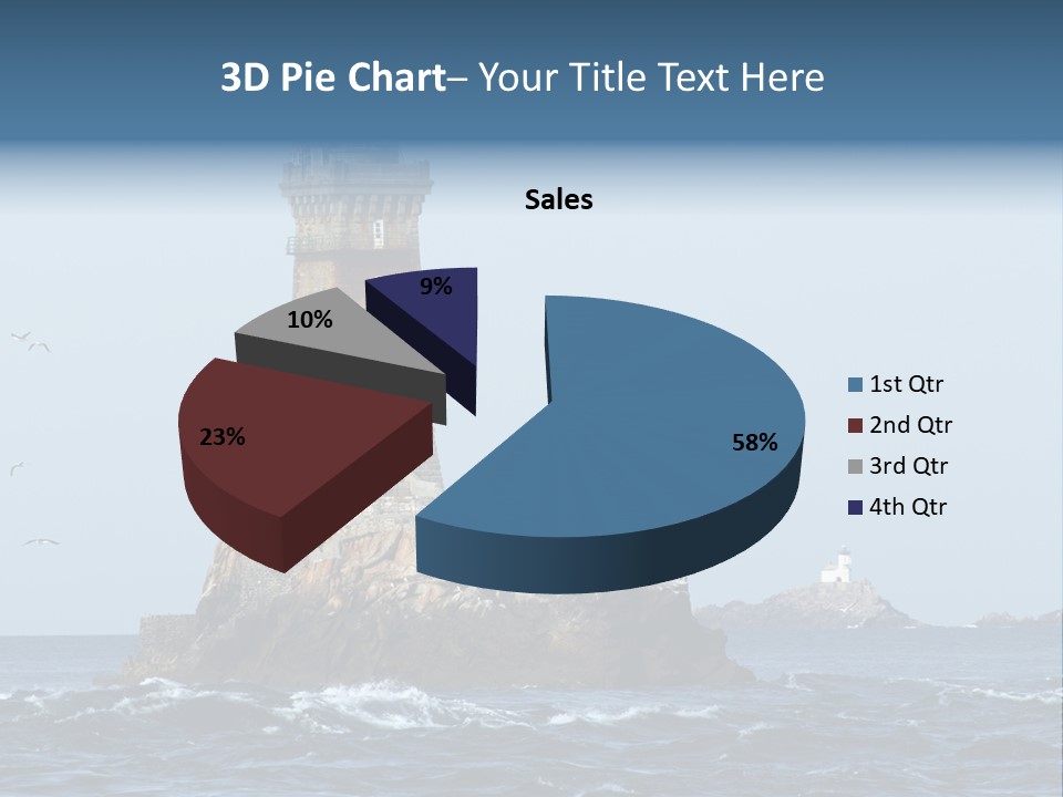 Island Rocky Tower PowerPoint Template