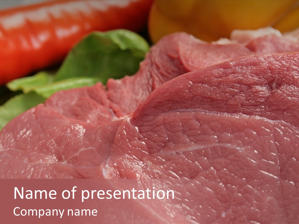 Eat Meat Ingredient PowerPoint Template