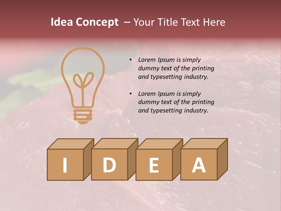Eat Meat Ingredient PowerPoint Template