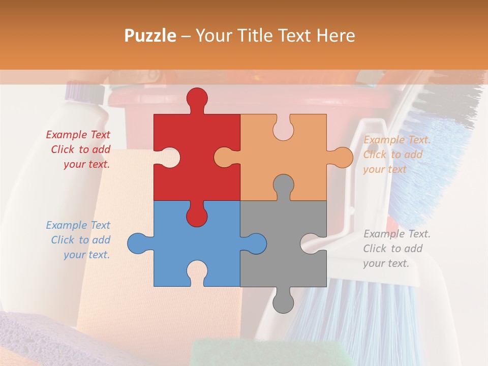 Bucket Housework Polish PowerPoint Template