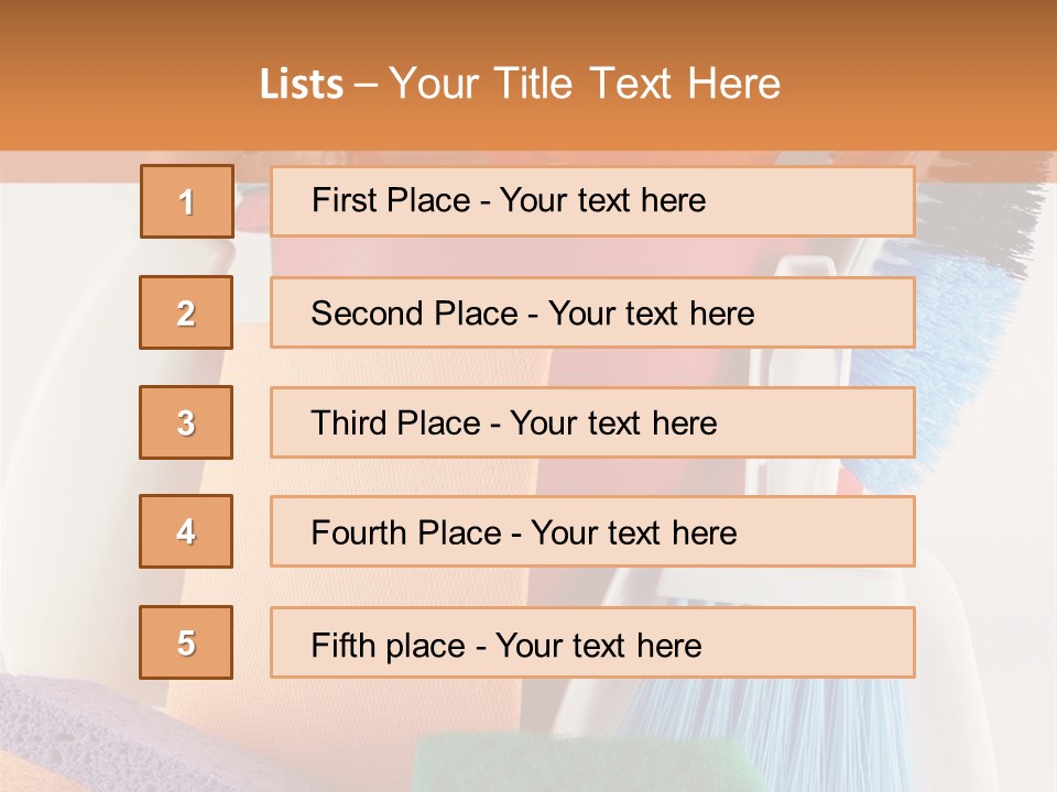 Bucket Housework Polish PowerPoint Template
