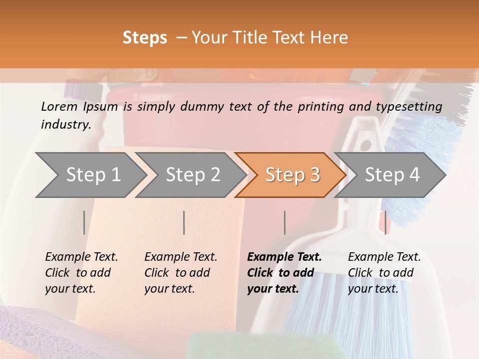 Bucket Housework Polish PowerPoint Template