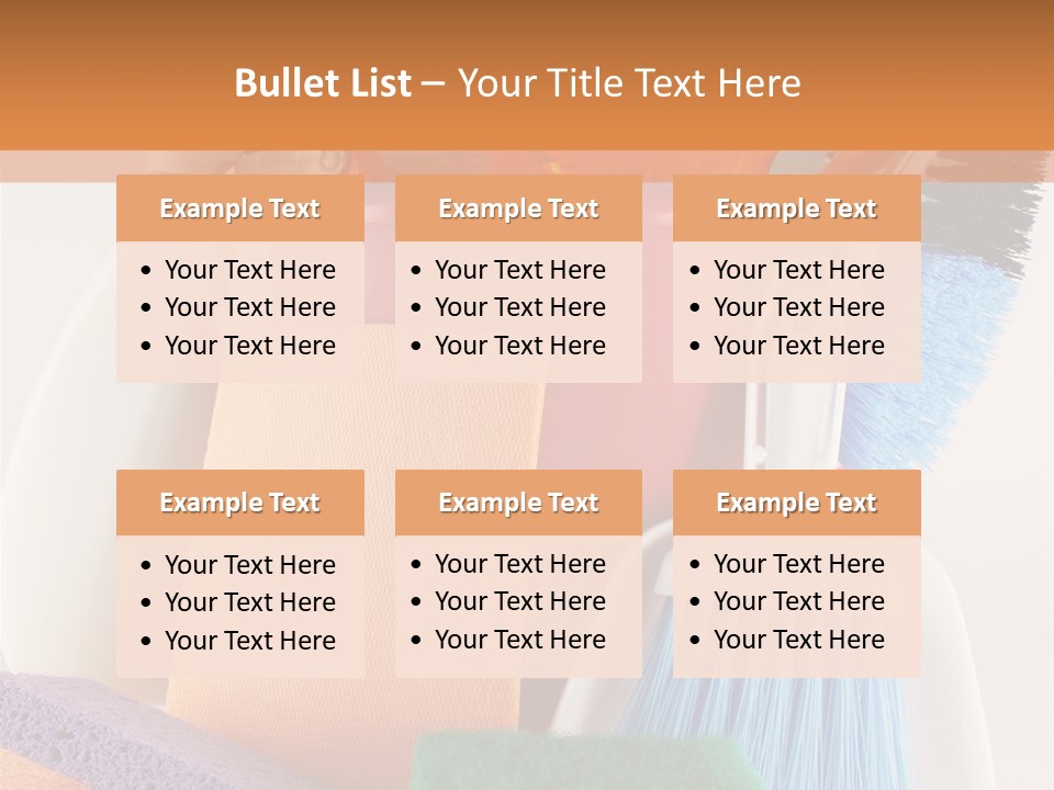 Bucket Housework Polish PowerPoint Template