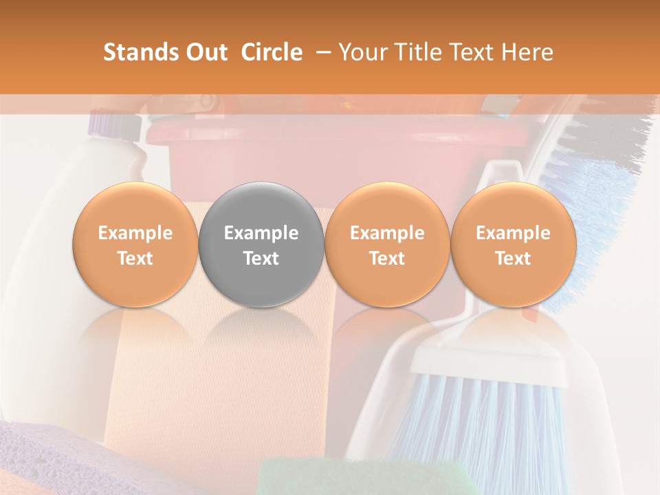 Bucket Housework Polish PowerPoint Template