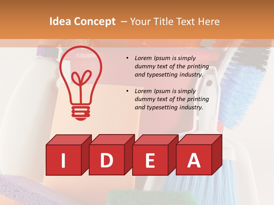 Bucket Housework Polish PowerPoint Template