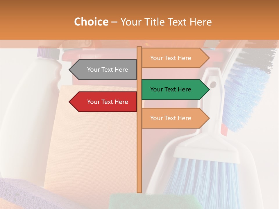 Bucket Housework Polish PowerPoint Template
